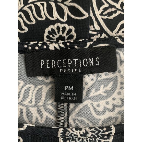 Perceptions Floral Print Sleeveless Stretch A-Line Dress Size Petite Medium - Picture 8 of 10